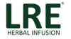 LRE Herbal Infusion logo with green text on a white background